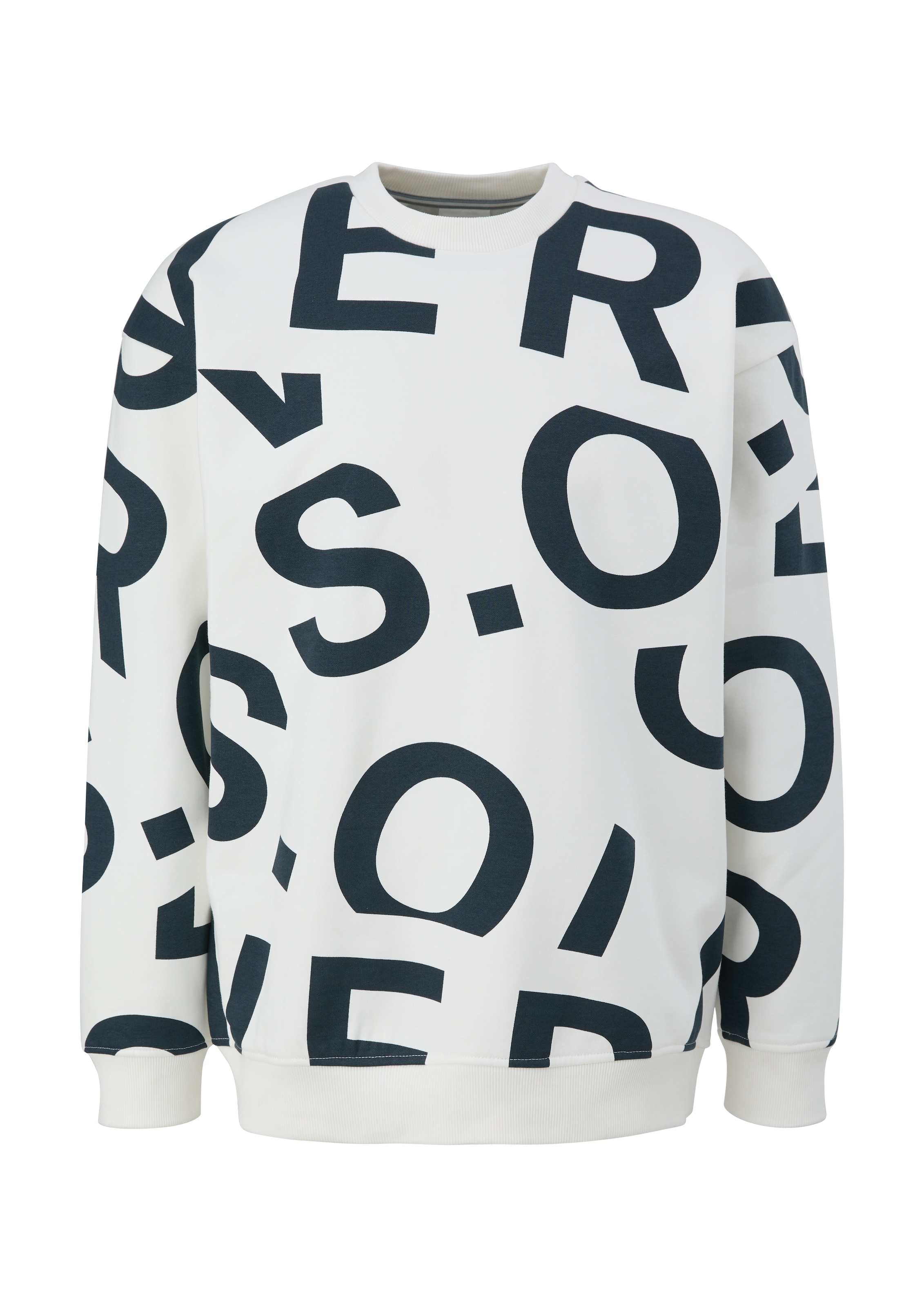 s.Oliver Sweatshirt in Weiß: Vorderseite
