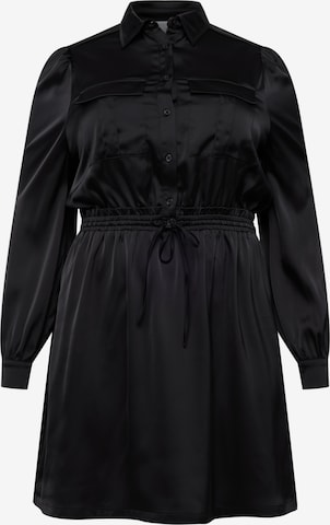 Guido Maria Kretschmer Curvy Collection Shirt Dress 'Josefin' in Black: front