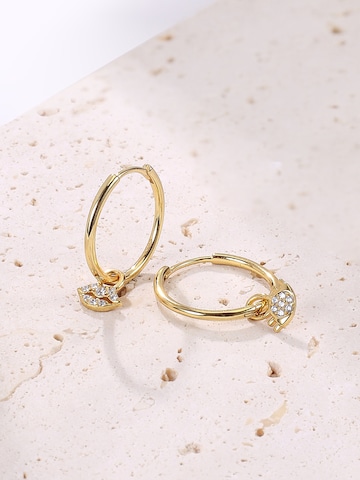 Boucles d'oreilles 'Eyes and Lips' Hey Happiness en or