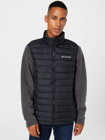 COLUMBIA Sportbodywarmer 'Powder' in Zwart: voorkant