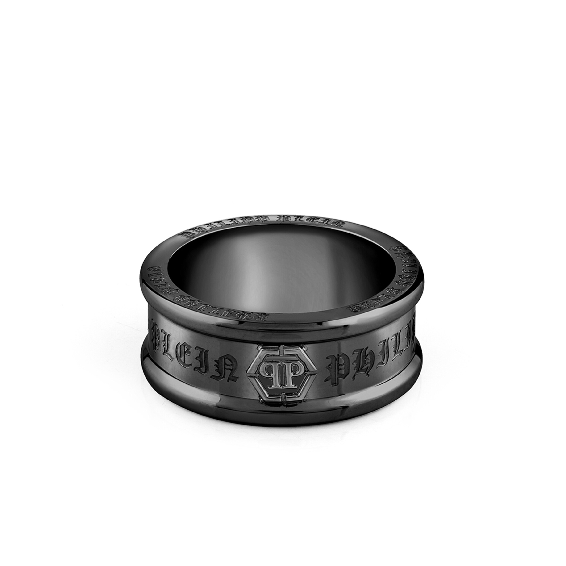 Anello 'Gothic Tag' di Philipp Plein Jewellery in nero