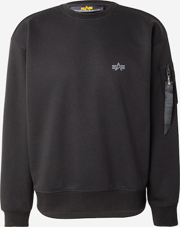 Felpa 'DTM' di ALPHA INDUSTRIES in nero: frontale
