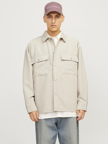 JACK & JONES Comfort fit Overhemd in Grijs: voorkant