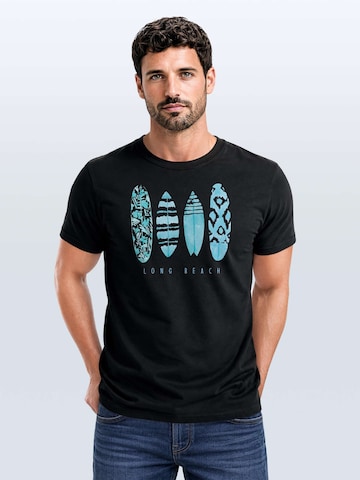 Neverless Shirt 'Long Beach' in Black: front
