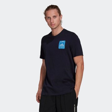 T-Shirt fonctionnel ADIDAS TERREX en bleu : devant