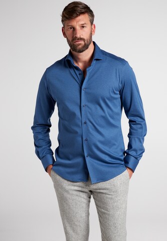 ETERNA Regular fit Zakelijk overhemd in Blauw: voorkant