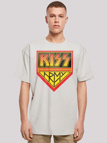 T-Shirt 'Kiss Army Logo' F4NT4STIC en gris : devant