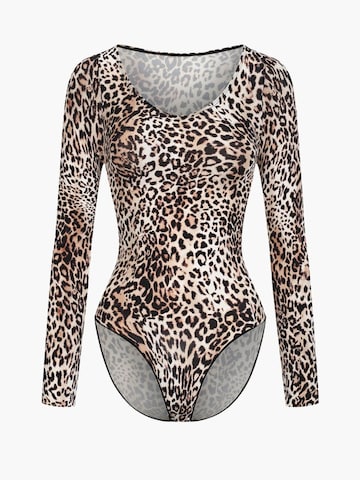 cfab (formerly creamy fabrics) Shapingbody 'Bodysuit Sculpting Shapewear Longsleeve mit Slip' i beige