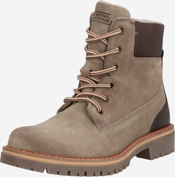 CAMEL ACTIVE Lace-Up Ankle Boots 'Park' in Beige: front