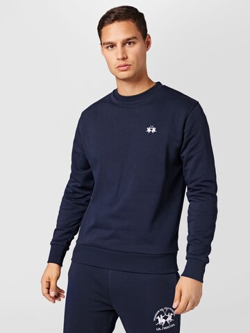 La Martina Sweatshirt in Blau: Vorderseite