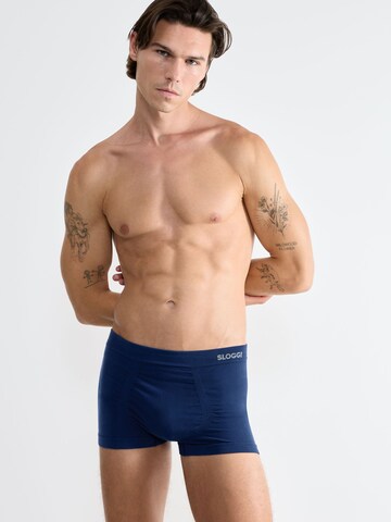 SLOGGI Boxershorts ' GO Smooth Hipster ' in Blauw: voorkant