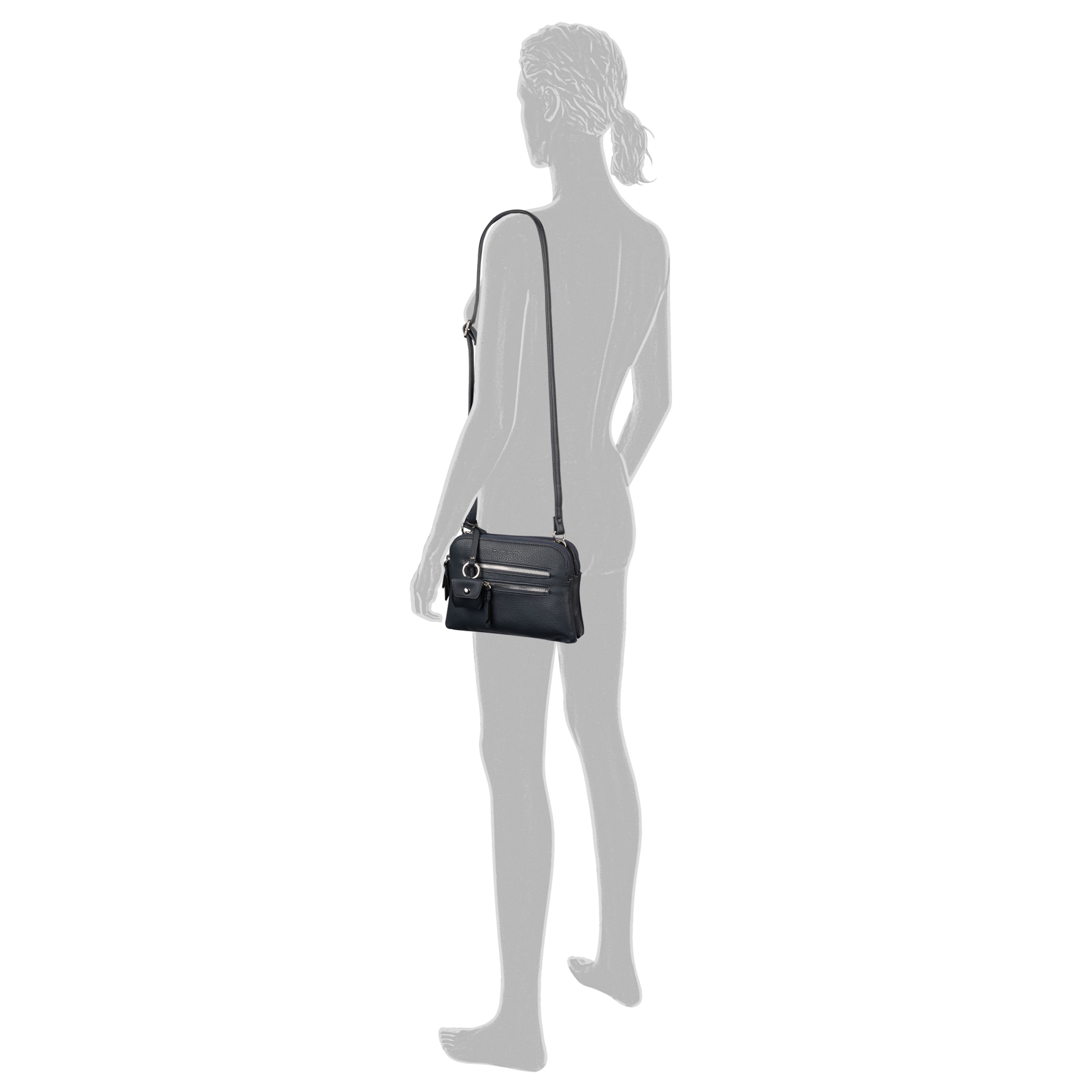 - CONTRAER - Crossbody Bag in Black: front