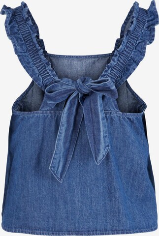 Pieces Petite Top 'HOPE' in Blau