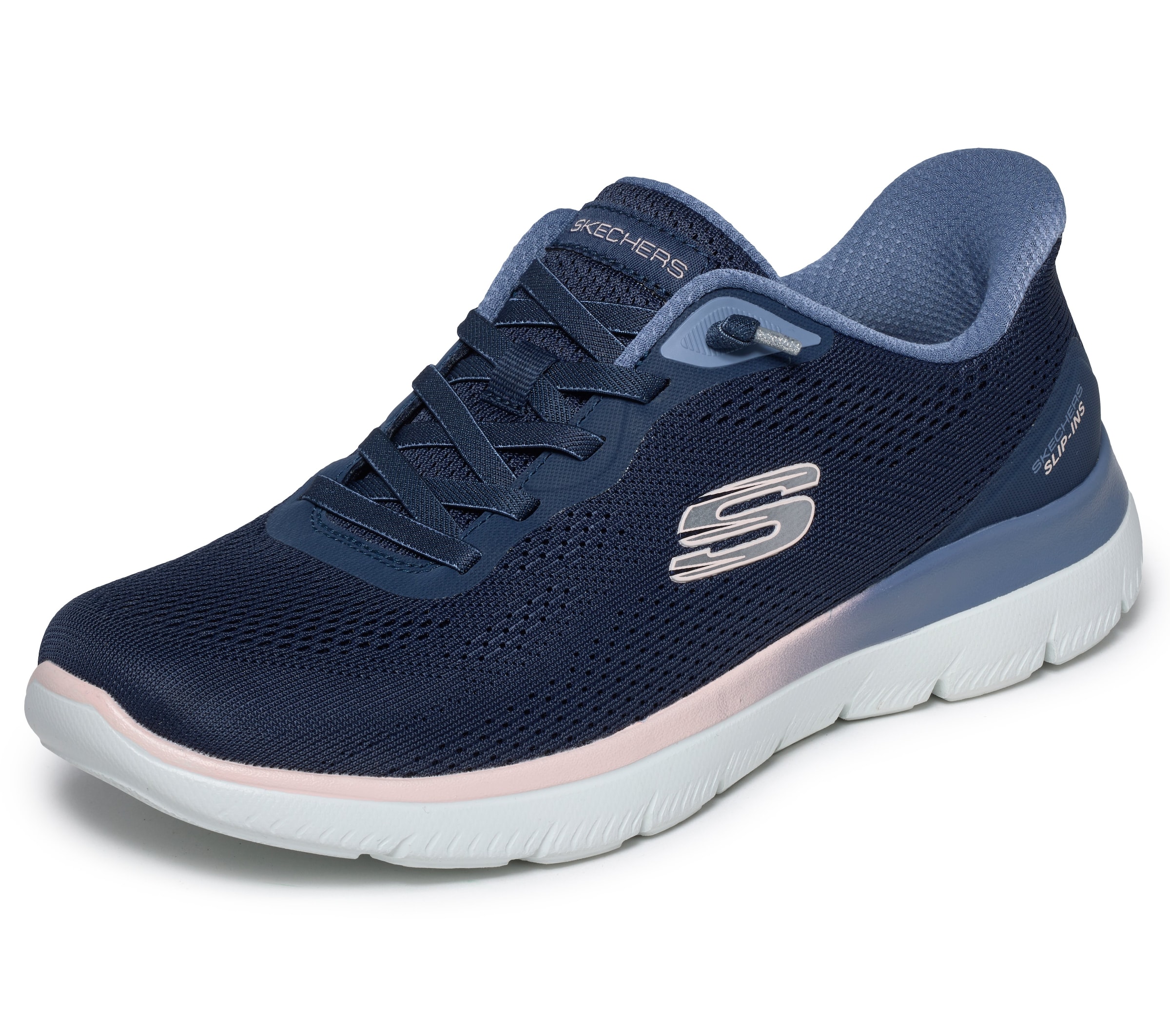 SKECHERS Slip-Ons in Blue: front