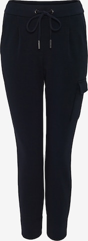 OPUS Tapered Pleat-Front Pants 'Ersima' in Blue: front