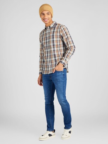 WRANGLER Regular Fit Hemd in Braun