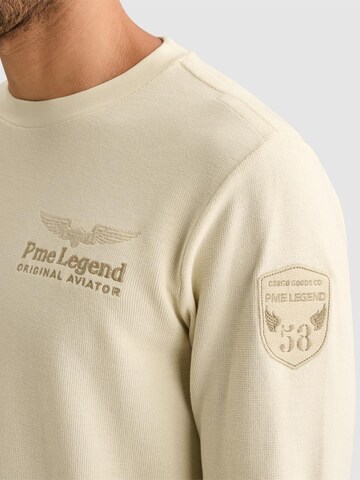 PME Legend Shirt 'T-shirt with long sleeves and artwork' in Beige