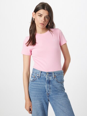 LEVI'S ® Tričko 'Rib Baby Tee' – pink: přední strana