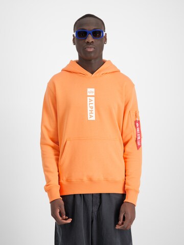 ALPHA INDUSTRIES Sweatshirt in Orange: front