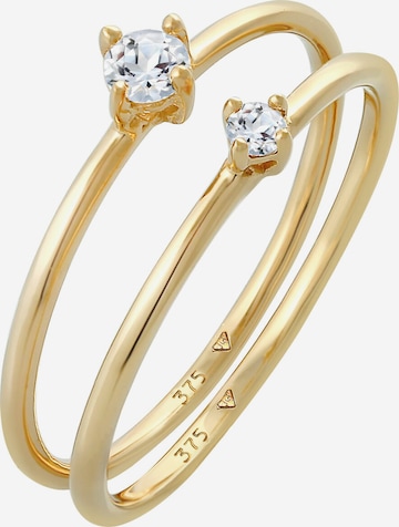 ELLI PREMIUM Ring Edelstein Ring in Gold: predná strana