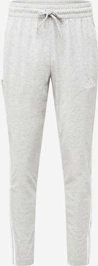 Pantaloni sportivi 'Essentials Tapered Open Hem 3-Stripes' ADIDAS SPORTSWEAR di colore grigio sfumato / bianco, Visualizzazione prodotti