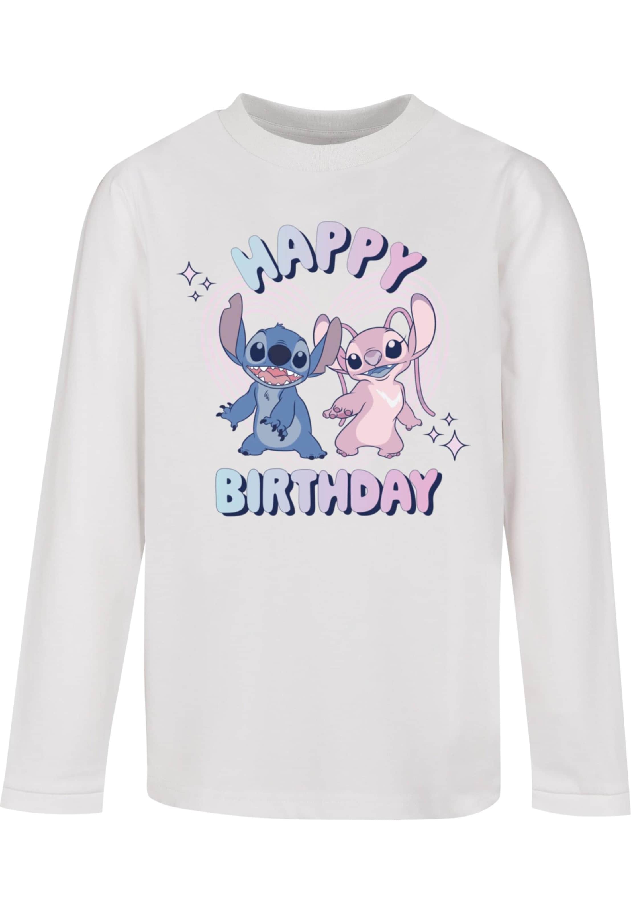 T-Shirt 'Lilo and Stitch - Happy Birthday' ABSOLUTE CULT en blanc : devant