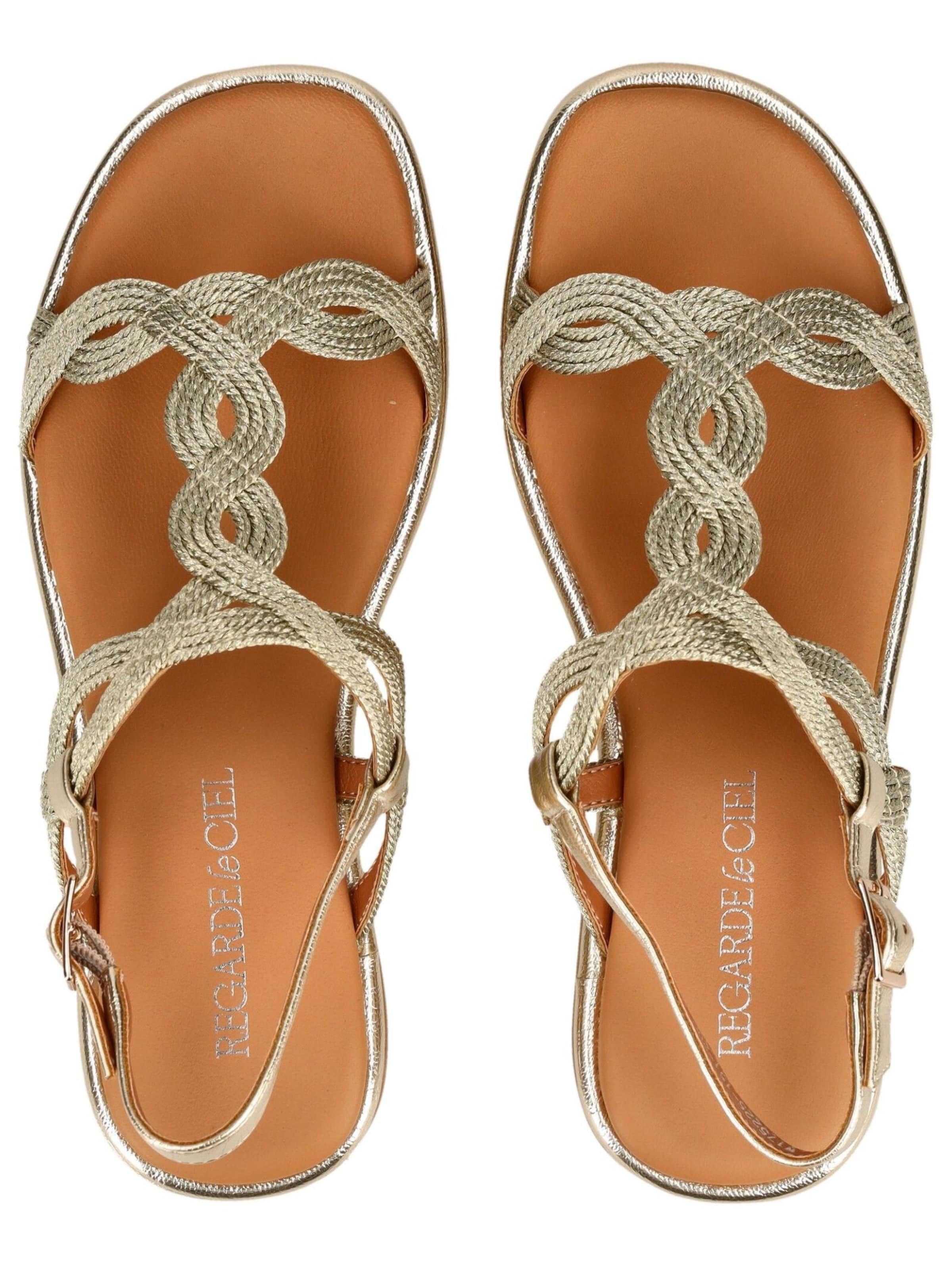 Regarde le Ciel Strap sandal in Gold