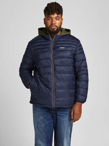 Jack & Jones Plus Between-Season Jacket 'Ace' in Blue: front