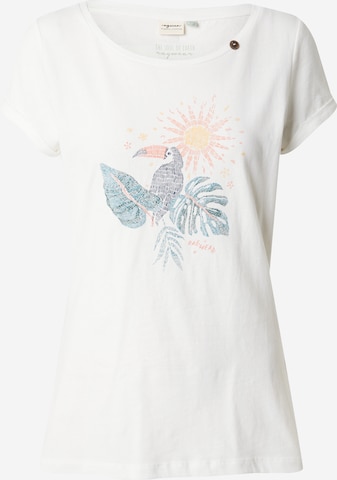Ragwear T-Shirt 'FLLORAH' in Weiß: predná strana