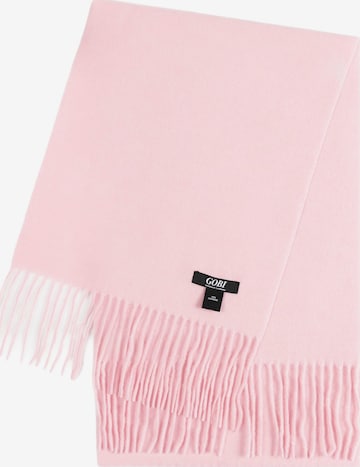 Écharpe 'Unisex Cashmere Fringed Scarf' GOBI Cashmere en rose : devant