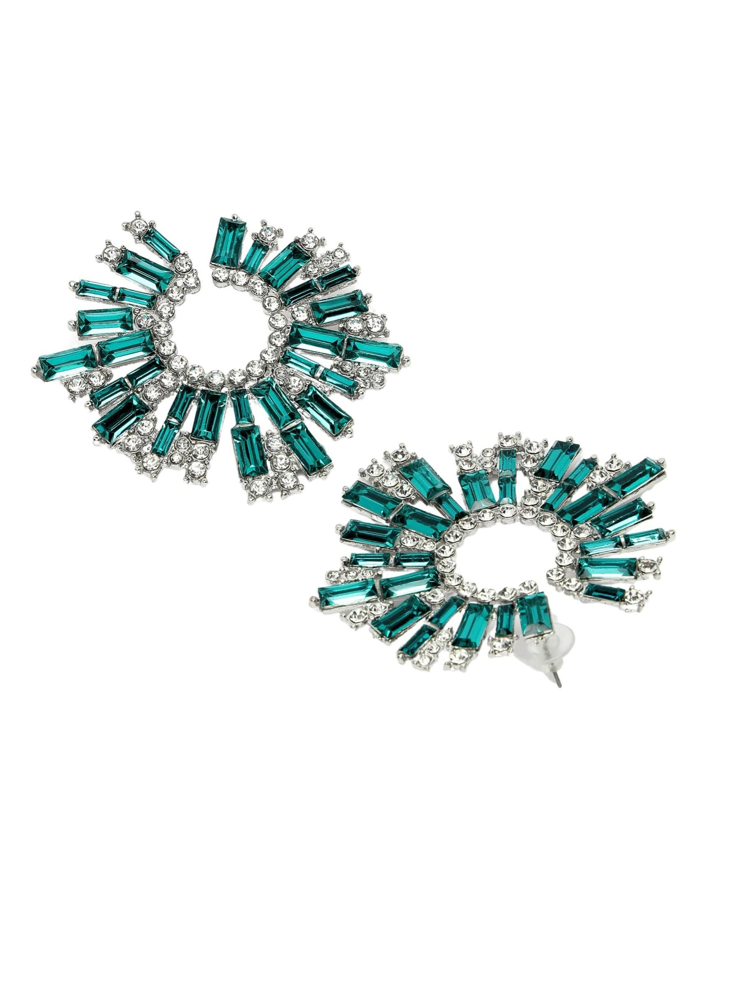Boucles d'oreilles 'Ameliea' AVANT-GARDE PARIS en vert