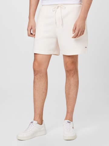 Loosefit Pantalon Tommy Jeans en blanc : devant