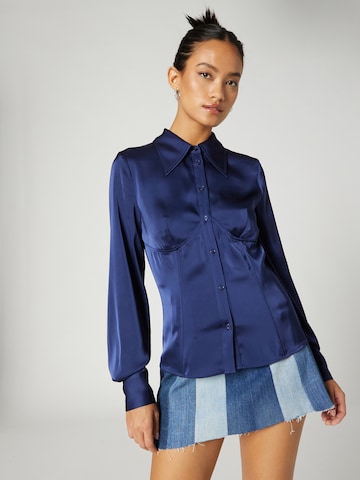 Bella x ABOUT YOU Bluse 'Mary' in Blau: predná strana