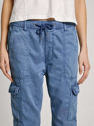 Pepe Jeans Tapered Cargobroek 'New Crusade' in Blauw