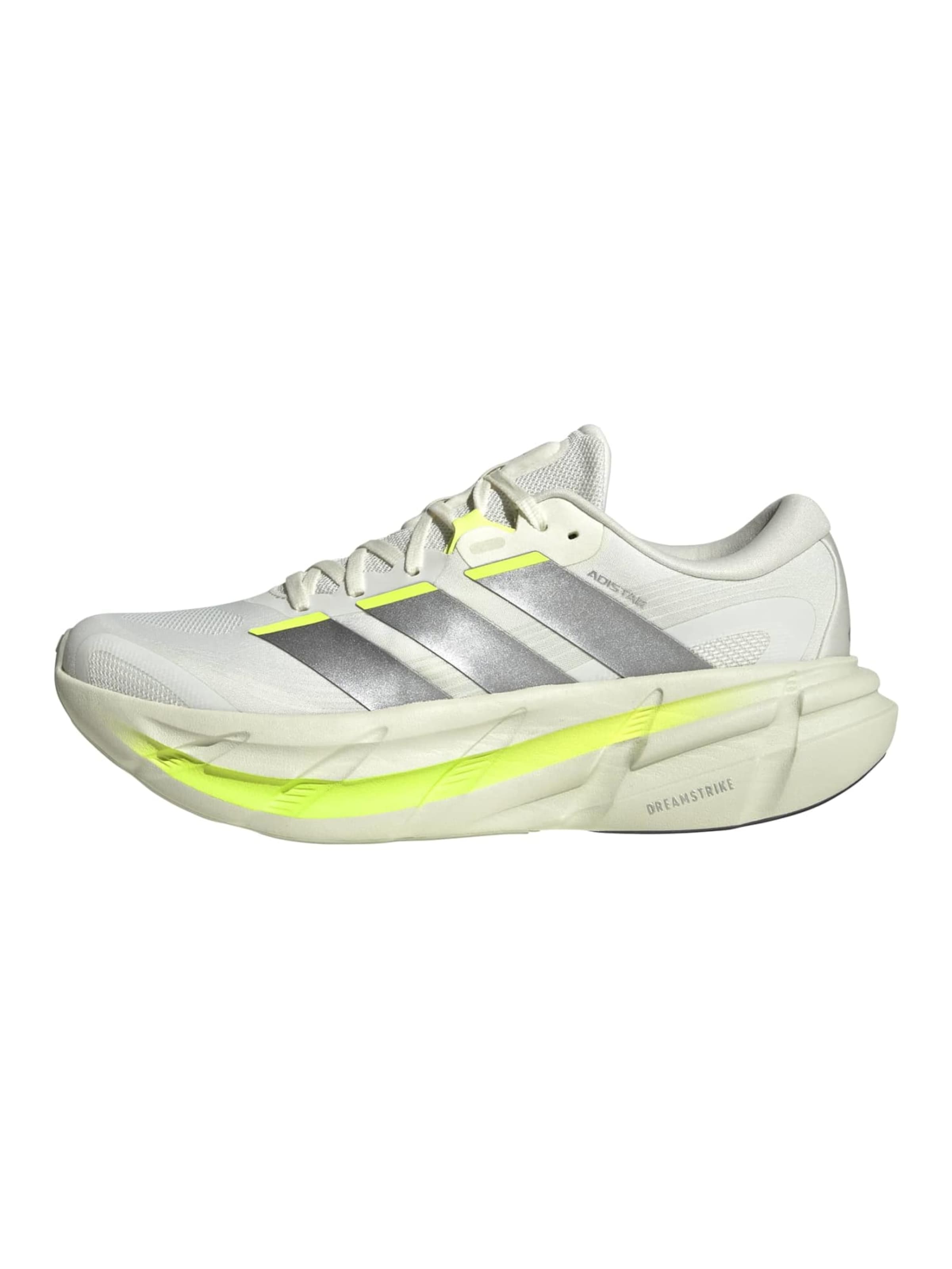 ADIDAS PERFORMANCE Chaussure de course 'ADISTAR 5' en 39-39,5 en jaune fluo / argent / blanc cassé, Vue avec produit