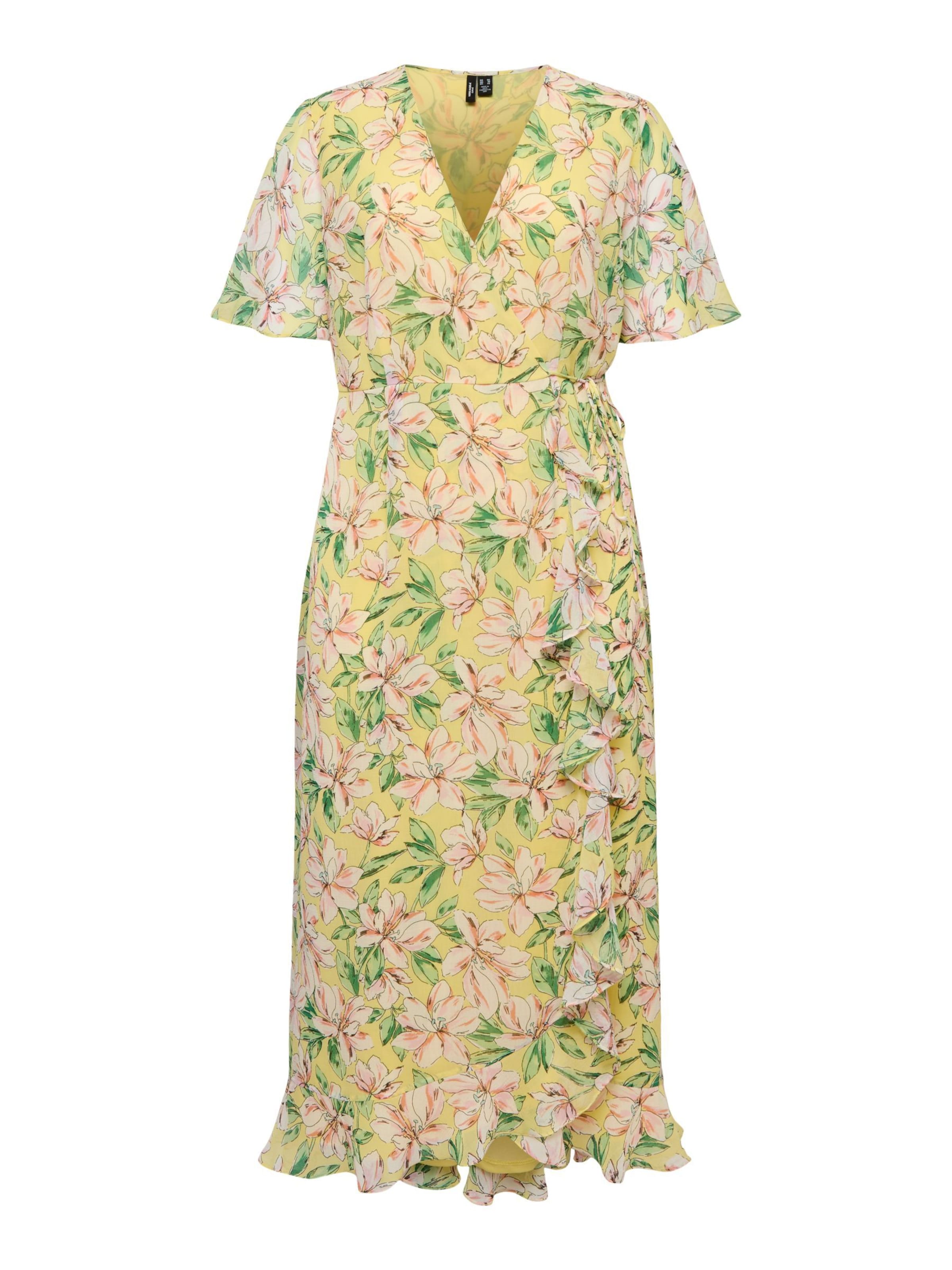 Robe 'VMCZille' Vero Moda Curve en jaune : devant