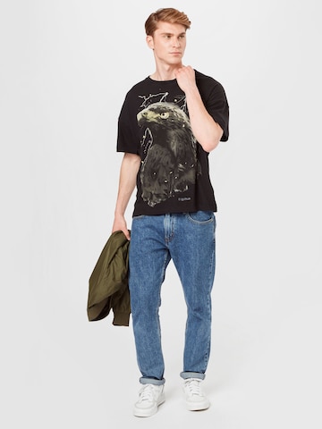 tigha Shirt 'Sky Eagle Arne' in Schwarz