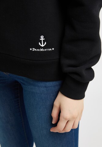 DreiMaster Maritim Sweatshirt 'Kilata' in Schwarz