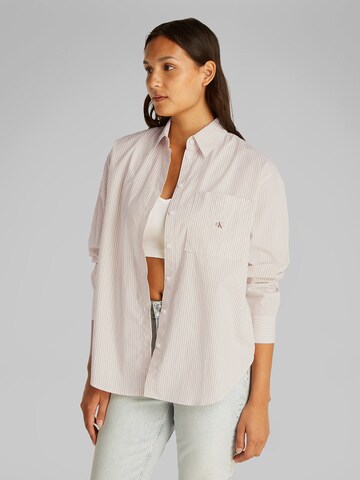 Camicia da donna di Calvin Klein Jeans in bianco: frontale