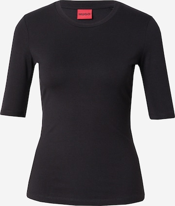 HUGO Shirt 'Darnelia' in Zwart: voorkant