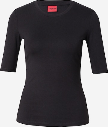 HUGO Red T-Shirt 'Darnelia' in Schwarz: predná strana