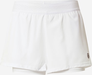 K-Swiss Performanceregular Sportske hlače 'HYPERCOURT' - bijela boja: prednji dio