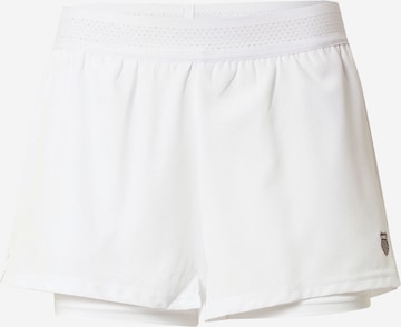 K-Swiss Performance Regular Workout Pants 'HYPERCOURT' in White: front