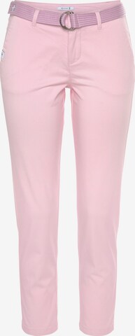 DELMAO Slim fit Chino Pants in Pink: front