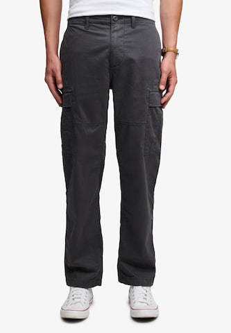 Superdry & Co Baggy Cargobroek in Zwart: voorkant