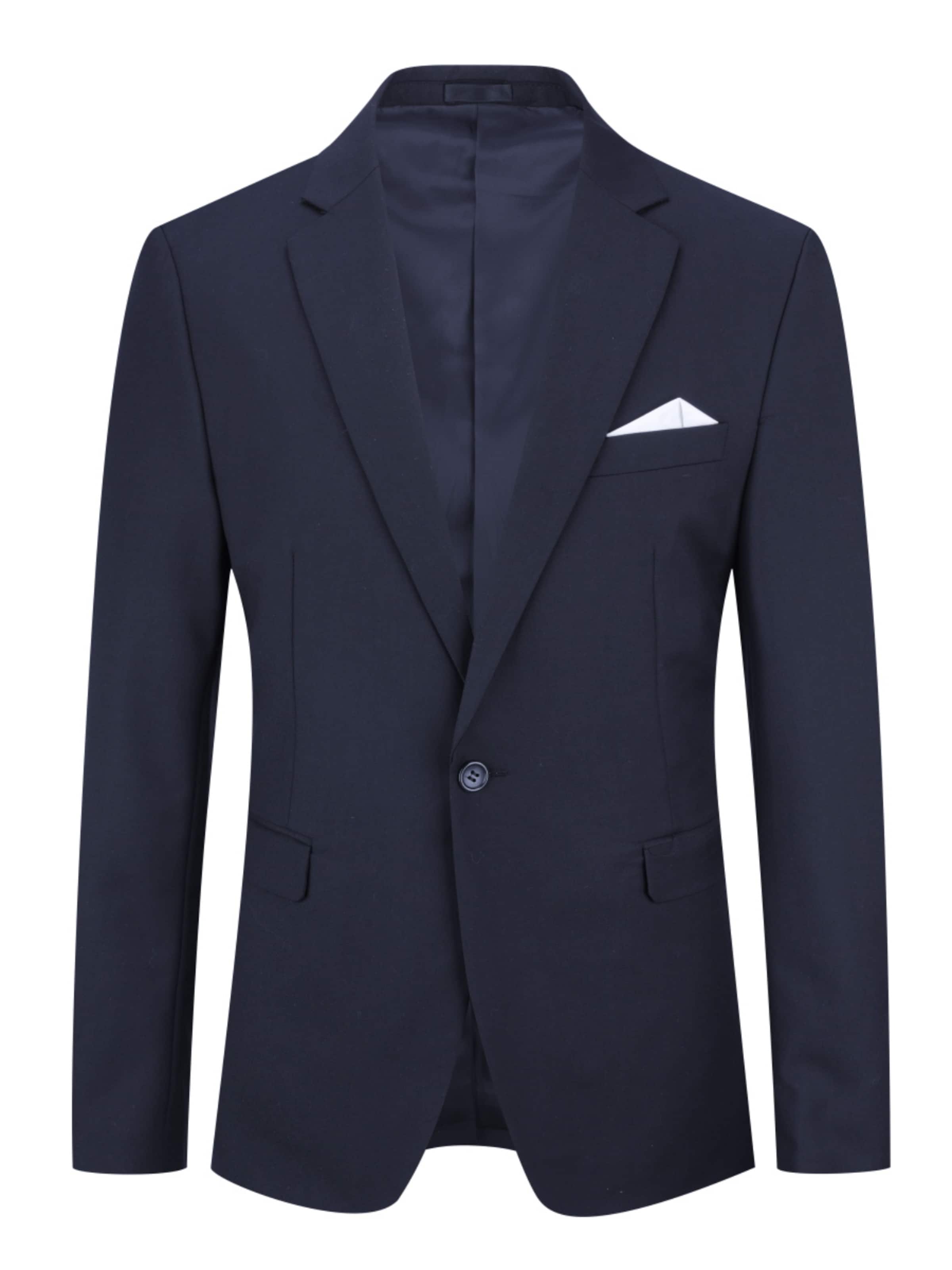 Youthup Slim Fit Business-Sakko in Blau: Vorderseite