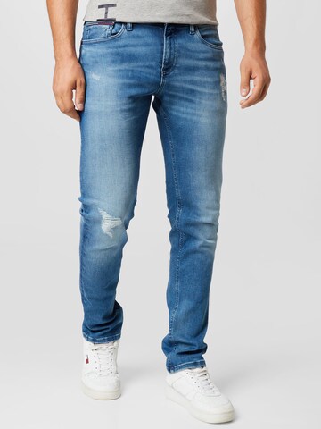 Tommy Jeans Slimfit Jeans 'SCANTON' in Blauw: voorkant