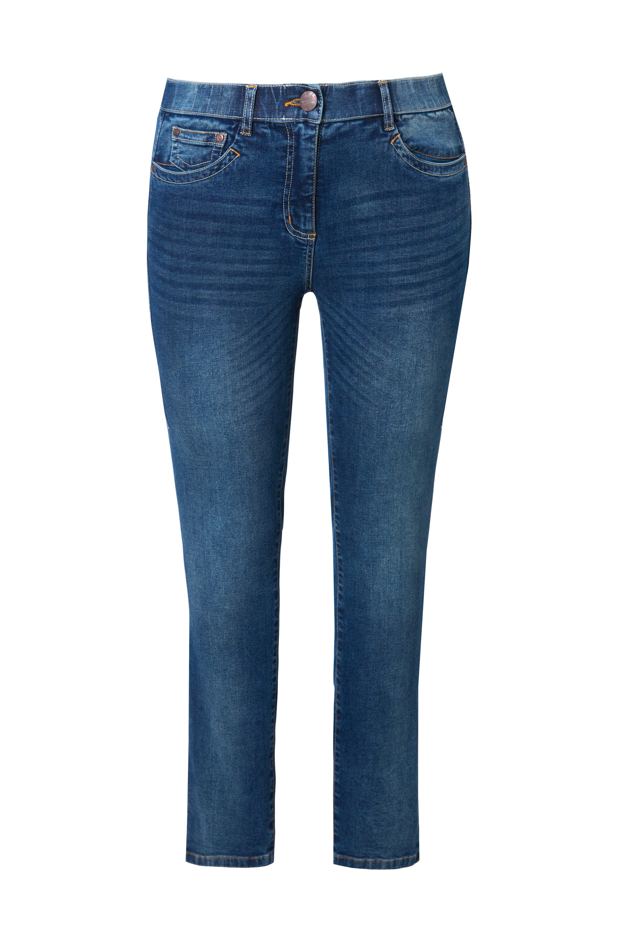 Ulla Popken Jeans in de kleur Blauw denim, Productweergave