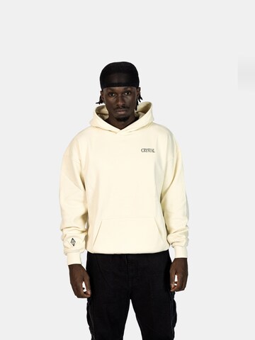 Crystal Paris Sweatshirt 'Rich' in Wit: voorkant