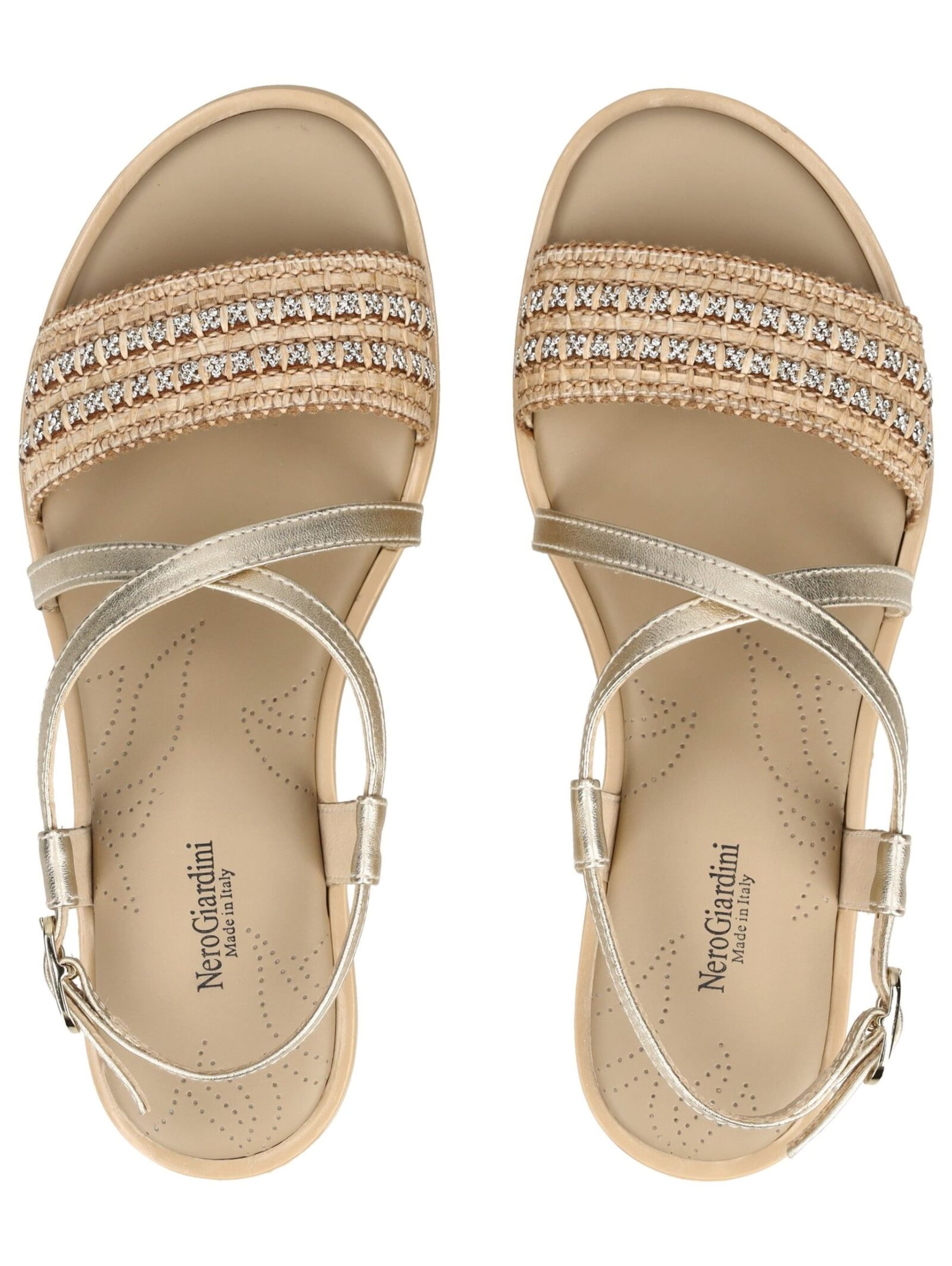 Nero Giardini Sandalen met riem in Beige